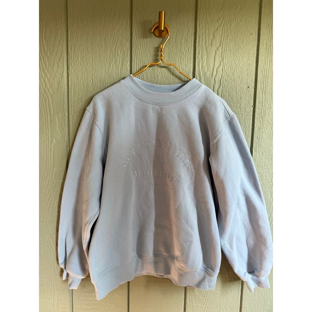 White Fox Boutique Beverly Hills Oversized Crewneck, S/M